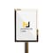 Montour Line Sign Frame Floor Standing 11 x 14 in. V Polished Brass Steel FS200-1114-V-PB - alternate 1
